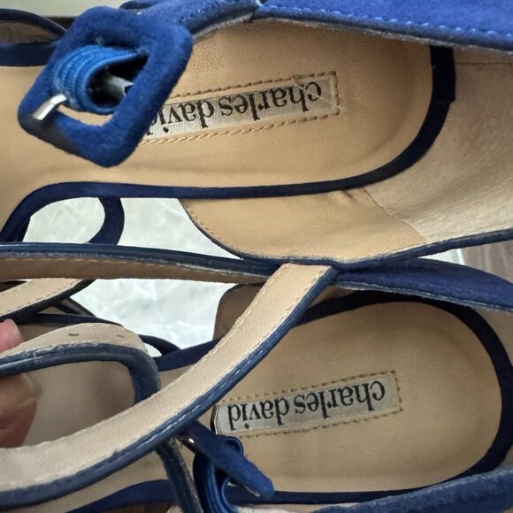 Charles David Women's Stiletto Heels Royal Blue - Picture 9 of 10
